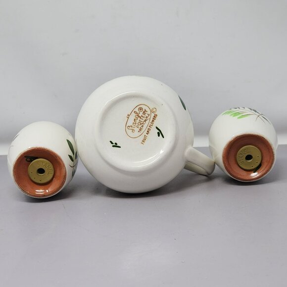 Vintage Stangl Handcrafted Earthenware Creamer & Salt Pepper Shakers Set - Picture 6 of 14